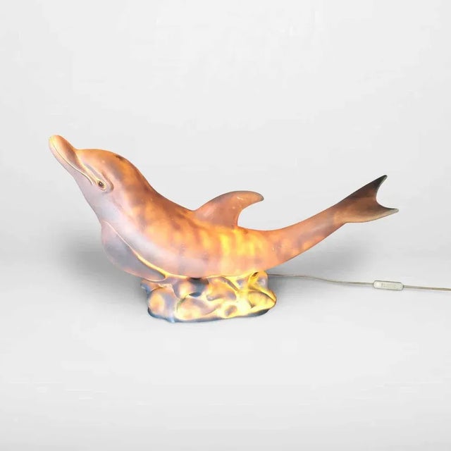 Plastic Vintage Children's Dolphin Lamp, 1990s For Sale - Image 7 of 8