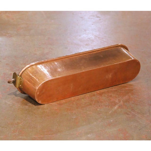 19th Century French Polished Copper Poissonnière With Wrought Iron Handle For Sale - Image 9 of 9