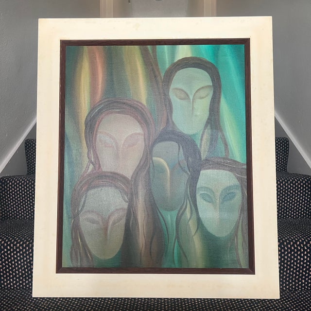 Original Elise Friederike Abstract Oil Painting “Bruxas” (1979) For Sale