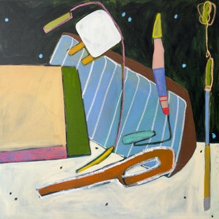 Playful Objects #4, Original Abstract Painting by Rebekah Andrade For Sale