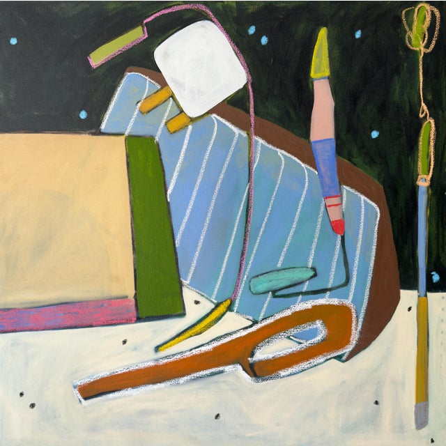 Playful Objects #4, Original Abstract Painting by Rebekah Andrade For Sale