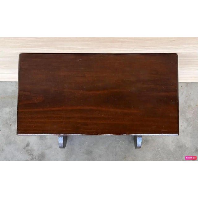 Mid 20th Century Pair of Narrow Spanish Nightstands with Carved Drawer and Low Shelve For Sale In Miami - Image 6 of 18