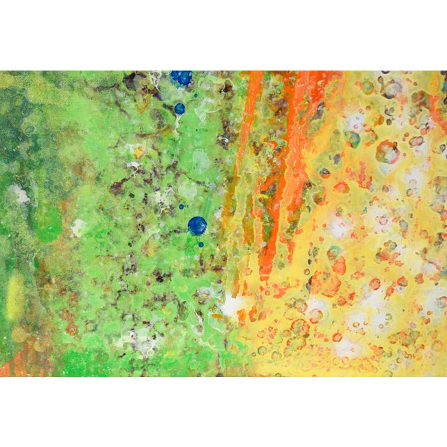 Abstract Expressionism Yellow, Green, and Orange - Abstract Expressionist Composition by Charles David Francis For Sale - Image 3 of 10