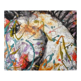 Colorful Abstract Mixed Media Painting For Sale