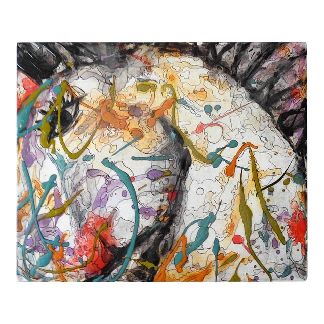 Colorful Abstract Mixed Media Painting For Sale