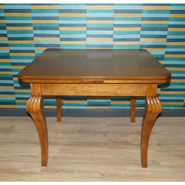 Antique Biedermeier Square Extendable Dining Table, 1890s For Sale - Image 4 of 13