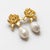 Lotus Freshwater Pearl Drop Earrings, Pair For Sale - Image 4 of 7