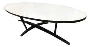 Large Mid-Century John Keal Inspired Surfboard Coffee Table With Formica Top