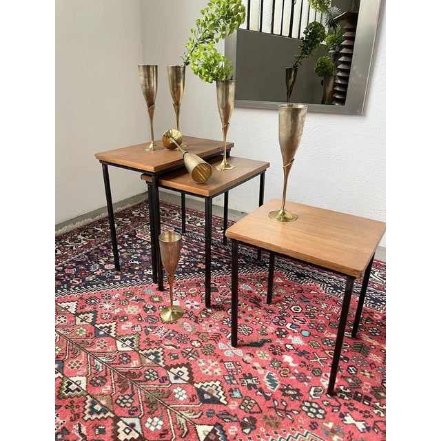 Modernist Teak Nesting Tables, 1950s, Set of 3 For Sale - Image 6 of 18