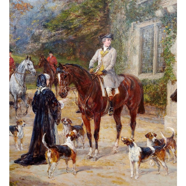 Heywood Hardy - Getting Ready for the Fox Hunt -19th Century Sporting Oil Painting For Sale - Image 9 of 13