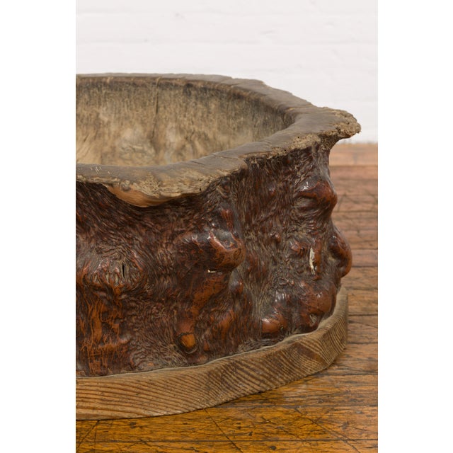 Antique Japanese Hibachi Coffee Table Base or Planter, Glass Top Not Included For Sale - Image 11 of 12