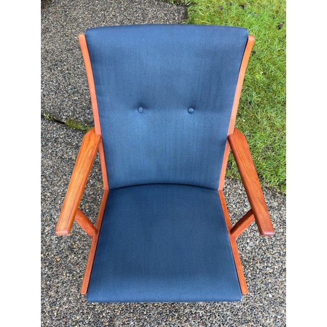 Danish Modern Teak Rocking Chair Attributed to Holger Georg Jensen For Tønder Møbelværk Chair is unmarked This Danish...