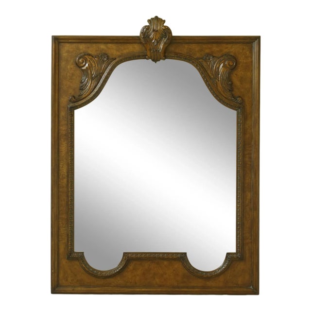Drexel Large Continental Style Beveled Glass Walnut Mirror For Sale - Image 9 of 9