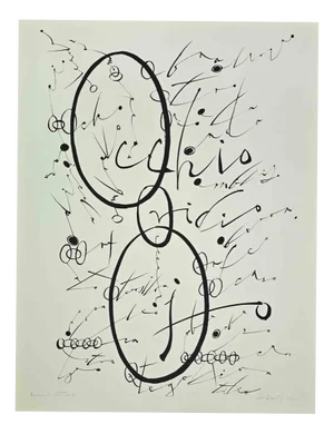 Rafael Alberti, Letter O, Lithograph, 1972