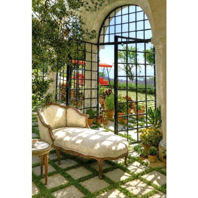Antique Carved Louis XV Style Chaise Lounge Upholstered in Ivory For Sale - Image 11 of 18