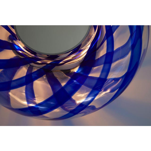 Murano Swirl Glass Ceiling or Table Lamp from Leucos, Italy, 1970, in Very Good conditions. Designed 1970 to 1979 This...