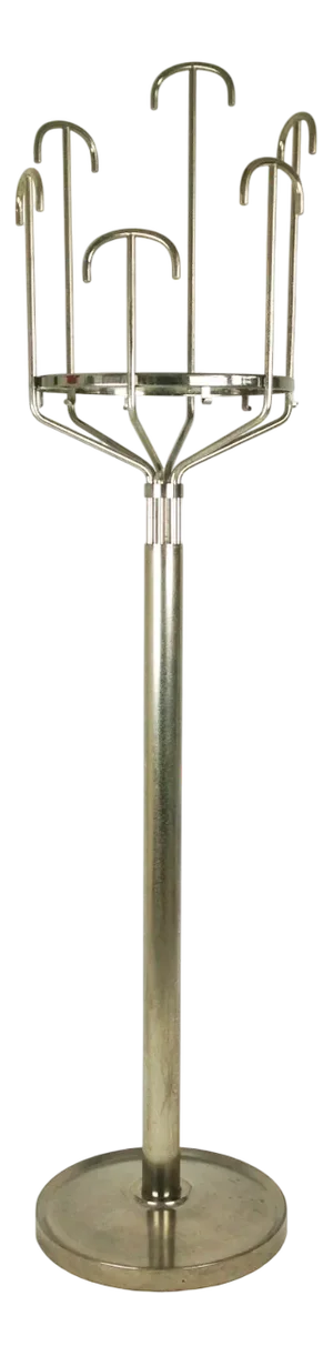 Floor Coat Hanger in Nickel-Plating and Brass by BBPR for Artemide, 1970s