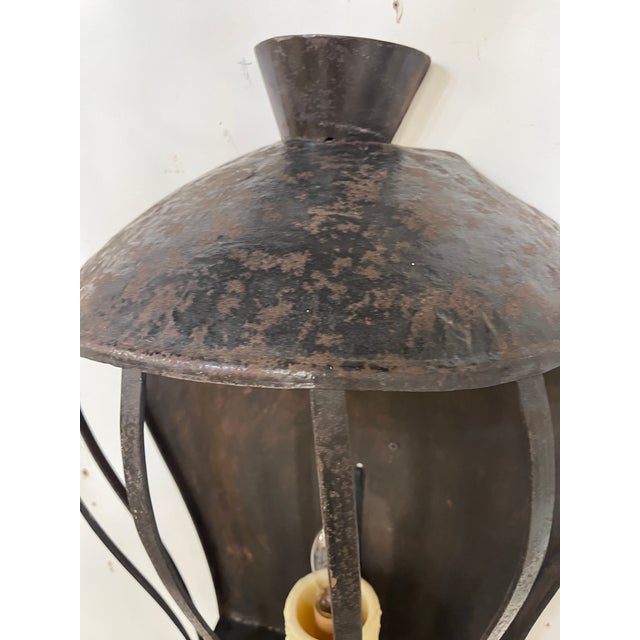 Antique Hand Forged Wrought Iron Sconces - a Pair For Sale - Image 4 of 9