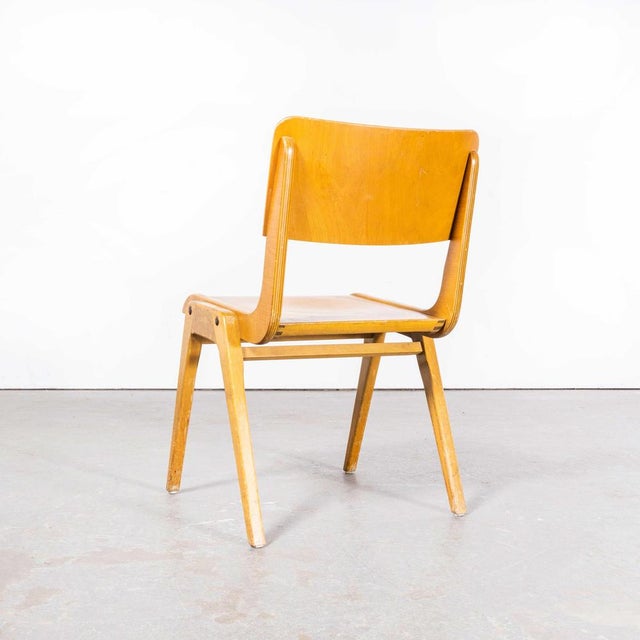 1950s Beech Stacking Dining Chairs from Casala, 1950s, Set of 10 For Sale - Image 5 of 11