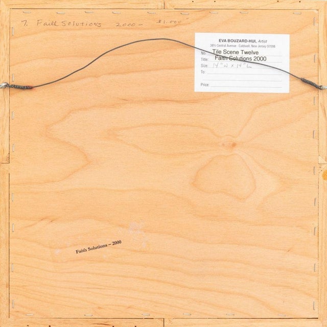 White Eva Bouzard-Hui Framed Ceramic Tiles, 12 - Set of 3 For Sale - Image 8 of 12