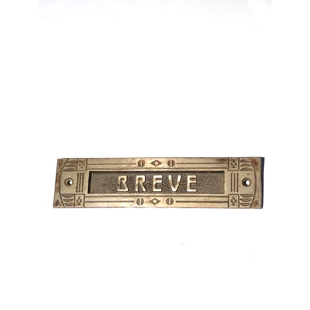 Metal Antique Breve Mail Slot For Sale - Image 7 of 12