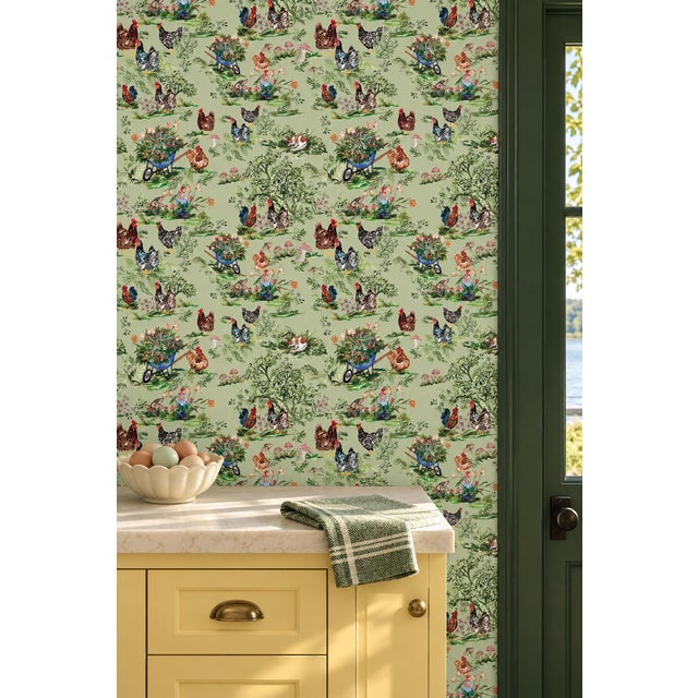 Cluckingham Toile was dreamed up right in my own backyard, inspired by the dozen or so hens that are usually wandering,...