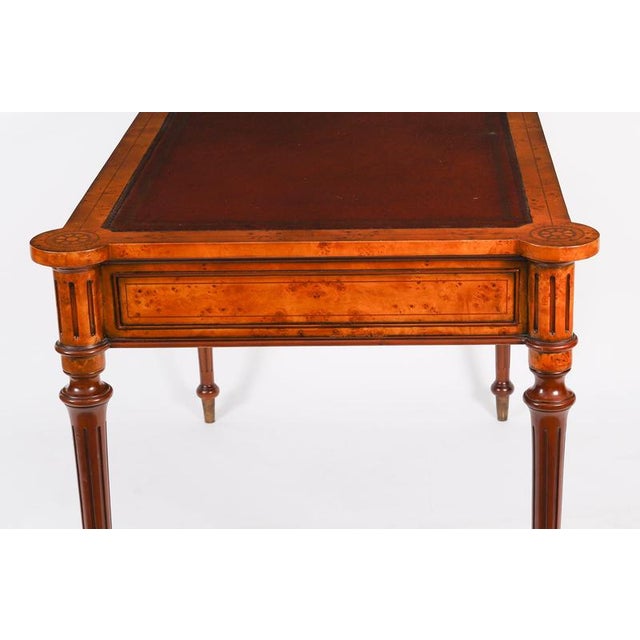 Vintage Birdseye Maple Desk in the style of Gillows, 20th Century For Sale - Image 14 of 17