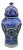 Blue Moroccan Ceramic Lidded Urn For Sale