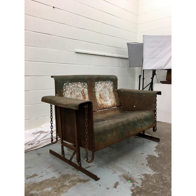 Antique Metal Glider Bench Chairish