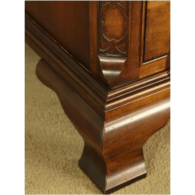 Henredon Chippendale George III Style Tall Mahogany Armoire Chest For Sale - Image 4 of 7