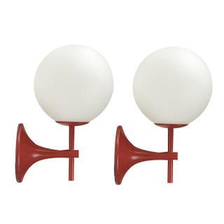 Mid-Century Swiss Space Age Sconces by E.R. Nele for Temde, 1960s, Set of 2 For Sale