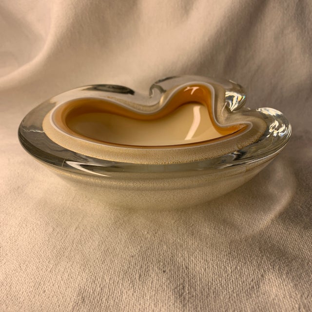 Flavio Poli Mid 20th Century Murano Art Glass Biomorphic Bowl For Sale - Image 4 of 7