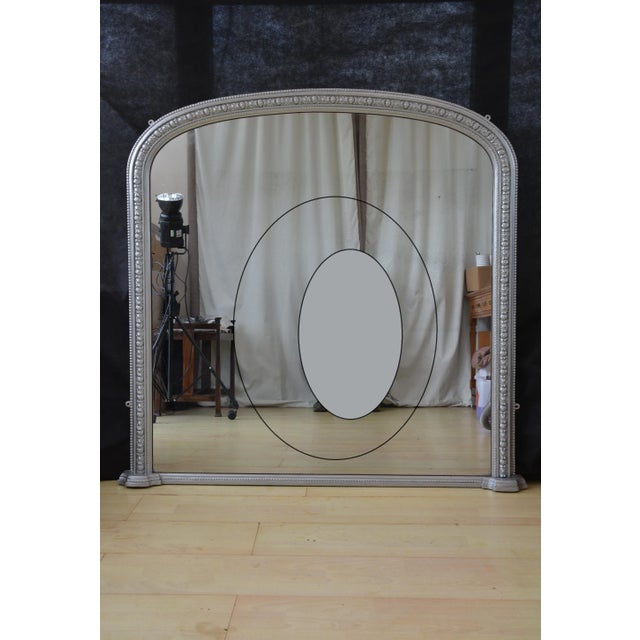 Antique Victorian Silver Overmantel Mirror, 1860 For Sale - Image 14 of 14