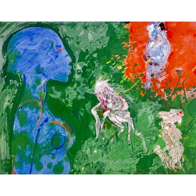 Robert Beauchamp, American (1923-1995) Untitled Hand signed lower right, titled verso. MIxed media oil painting on heavy...