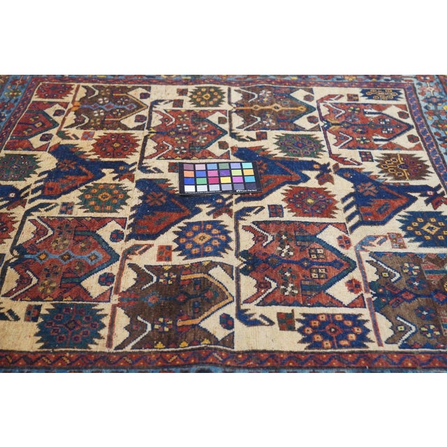 Antique Afshar Rug 3'5'' x 3'7'' For Sale - Image 9 of 10