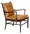 1960s Danish Modern / Mid Century Rosewood Colonial Armchair – Ole Wanscher for Poul Jeppesen – Cognac Leather For Sale