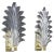 Tall Clear Murano Glass Palm Tree Leaf Sconces, 2000, Set of 2 For Sale - Image 13 of 13