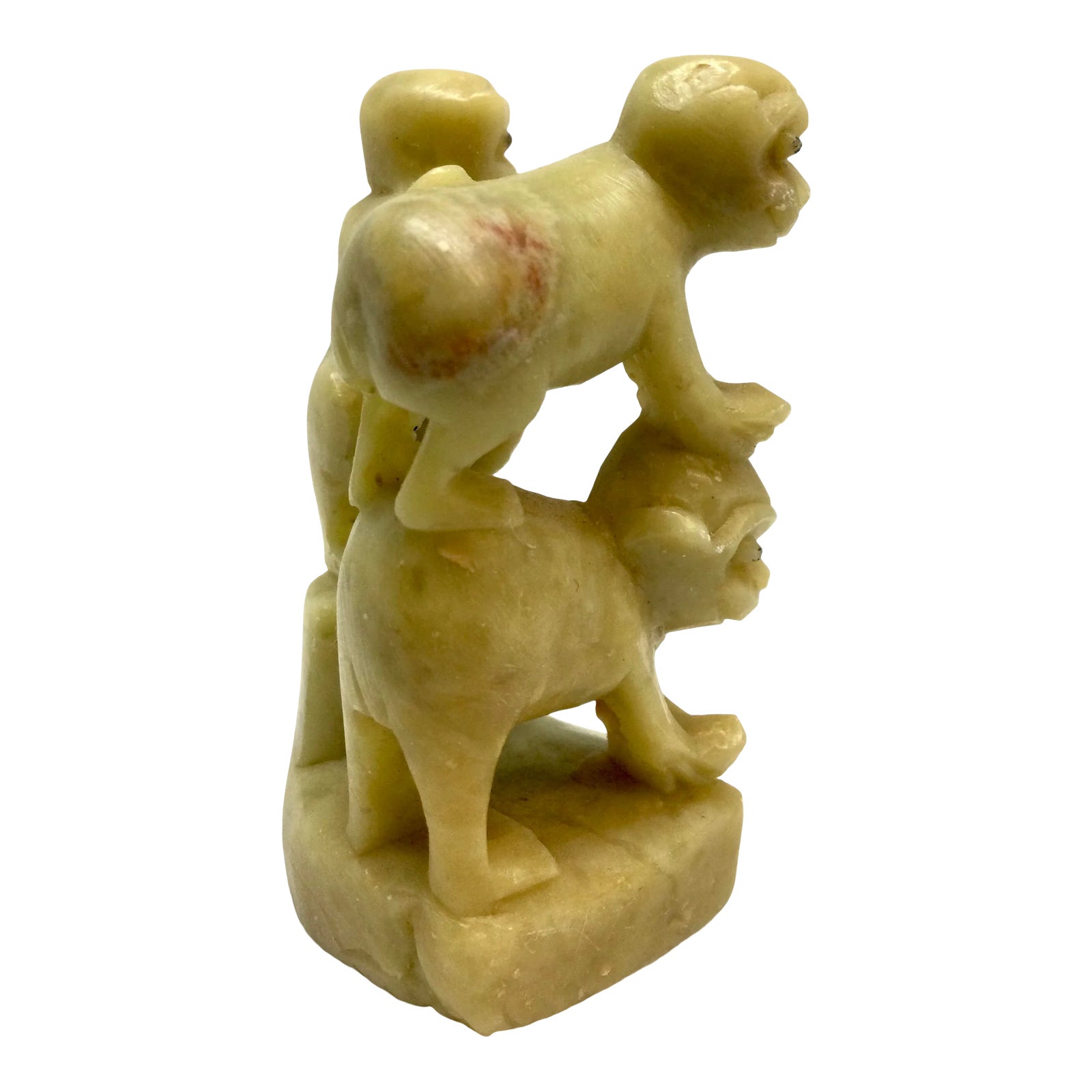 Soapstone Miniature Carving Three Monkeys Chairish