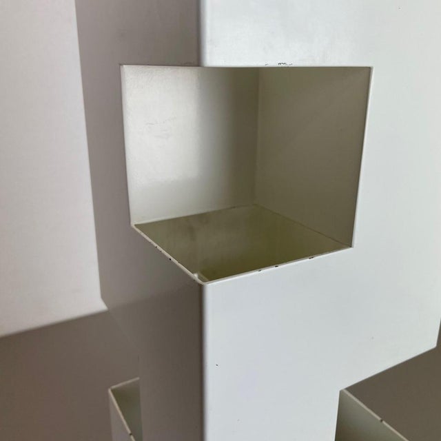 Pop Art Modernist Cubic Metal Umbrella Stand from Max Sauze, France, 1970s For Sale - Image 6 of 18