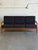 Mid-Century Modern Teak Black 3 Seater Sofa Couch Mid Century Modern Wooden Living Room Lounge Denmark 1960s For Sale - Image 3 of 15