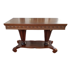 1800's Carved Rosewood Library Table