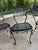 Metal Woodard Florentine Orleans Pattern Iron Patio Chairs - Set of 4 For Sale - Image 7 of 12