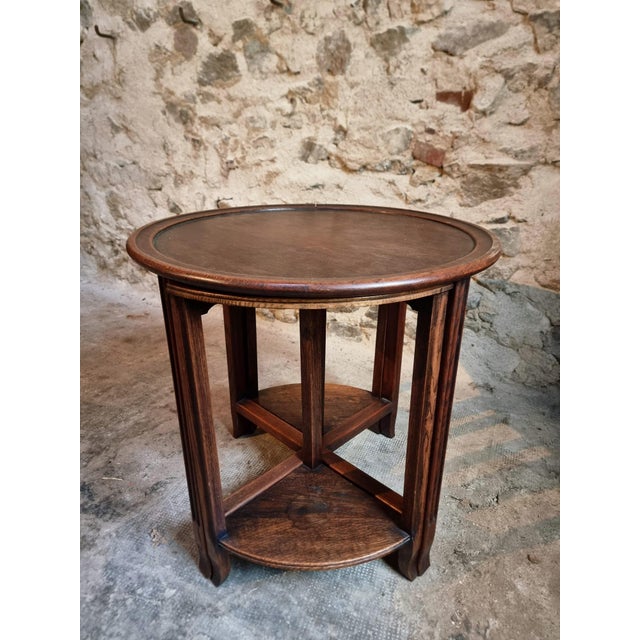 Vintage Oak Nesting Table Set, France, 1960s, Set of 3 For Sale - Image 15 of 18