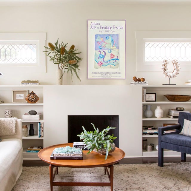 This vintage framed poster commemorates the Anson Arts & Heritage Festival held on May 21, 1989, in the Boggan Hammond...