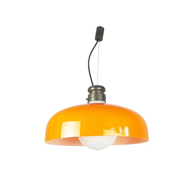Orange Murano Glass Pendant Lamp by Alessandro Pianon for Vistosi, 1961 For Sale - Image 13 of 13