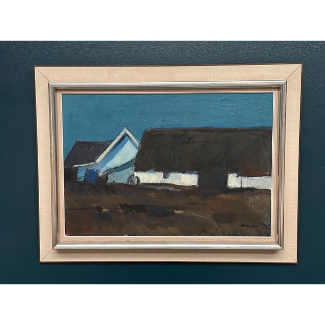 Bengt Hillgrund, Farm in the Landscape, 1950s, Oil Painting on Canvas, Framed For Sale - Image 16 of 18