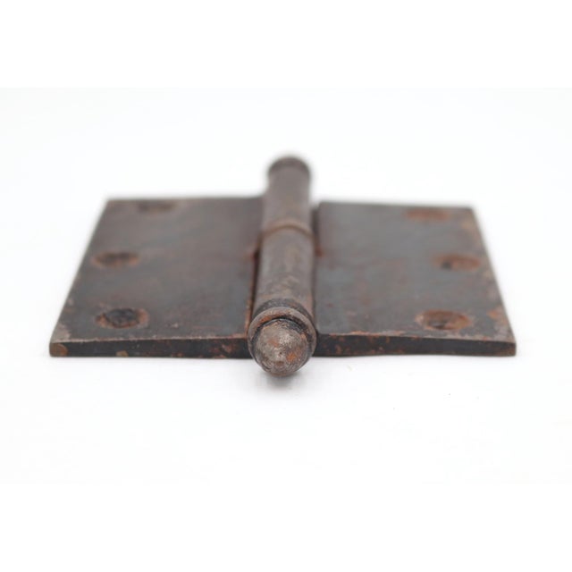 Traditional Antique 3.5 X 3.5 In. Cast Iron Acorn Lift Off Door Hinge For Sale - Image 3 of 4