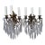 19thc French Antique Regency Bronze With Baccarat Crystal Grand Wall Sconces a - Pair For Sale