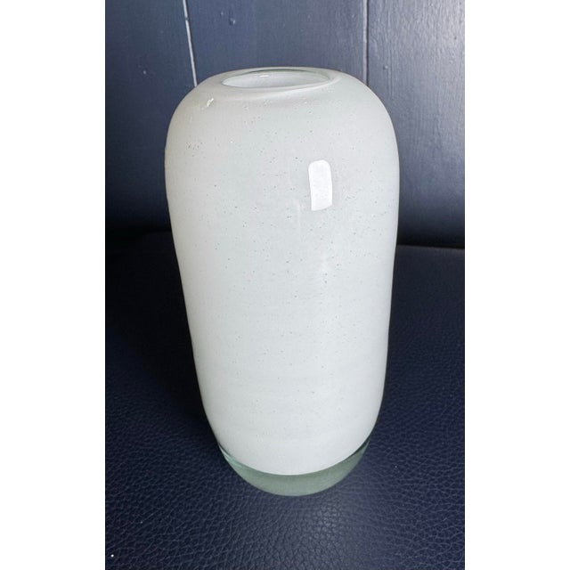Up for sale is a beautiful, authentic hand-blown art glass vase by premium Belgian designer Henry Dean. This stunning...