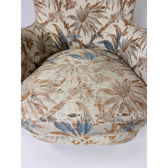 Wood 1950's Swedish High Back Lounge Chair For Sale - Image 7 of 11